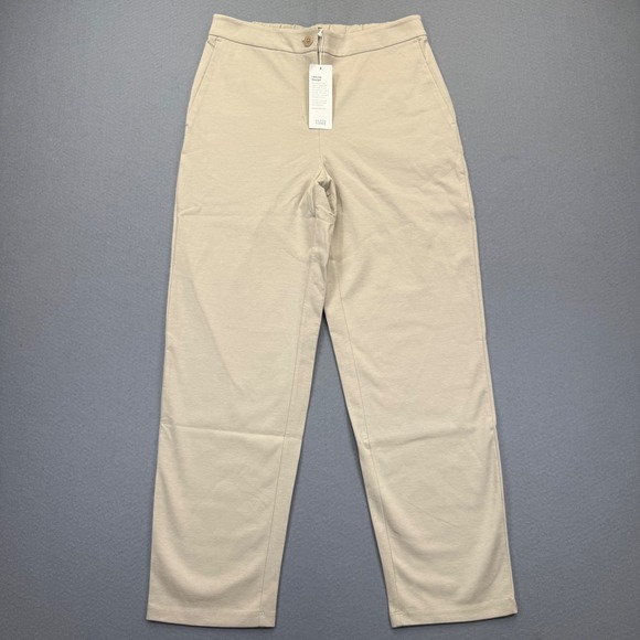 Eileen Fisher Chalk Slouchy Ankle Pant S1OKB-P4317M Beige XS New